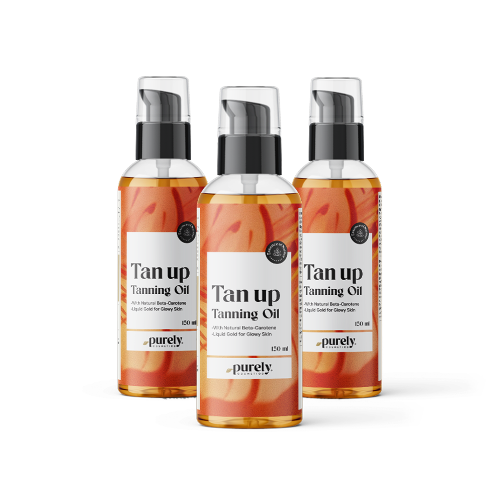 3x Tan up Tanning oil, total 450 ml