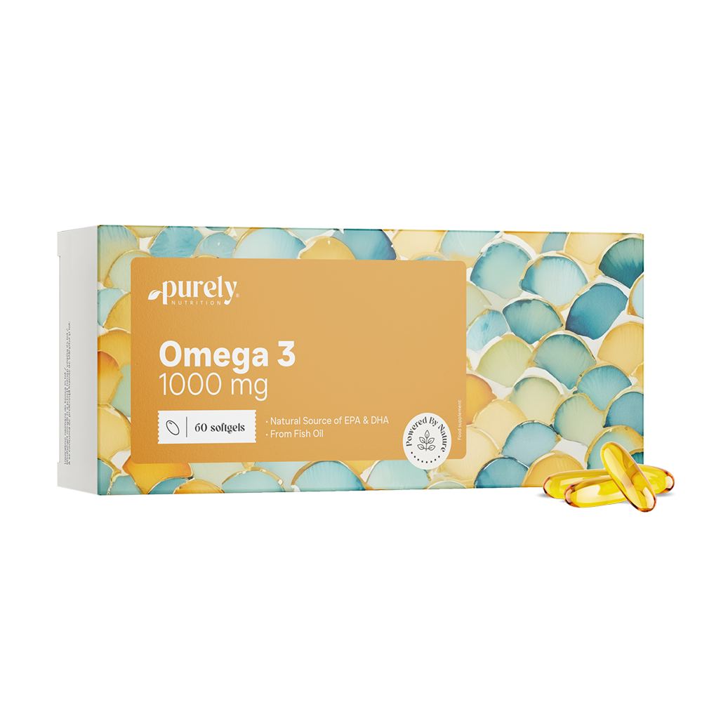 Omega-3 capsules from fish oil.