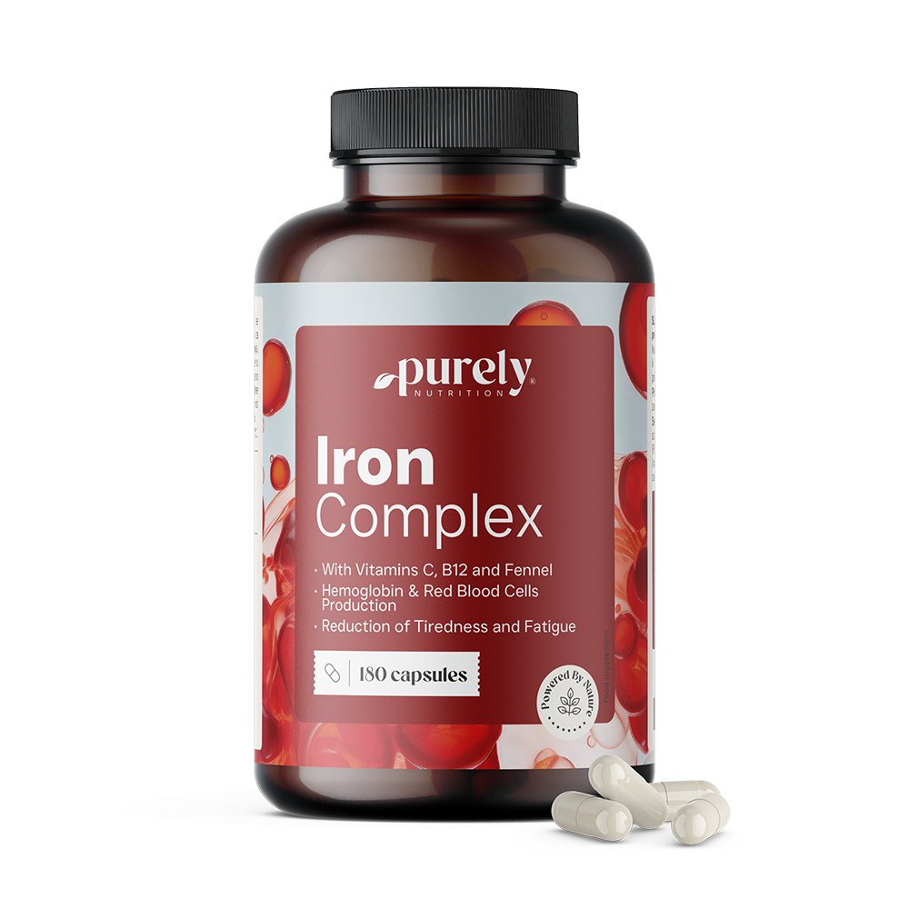 Iron Complex - Iron with Vitamins C and B12, 180 capsules