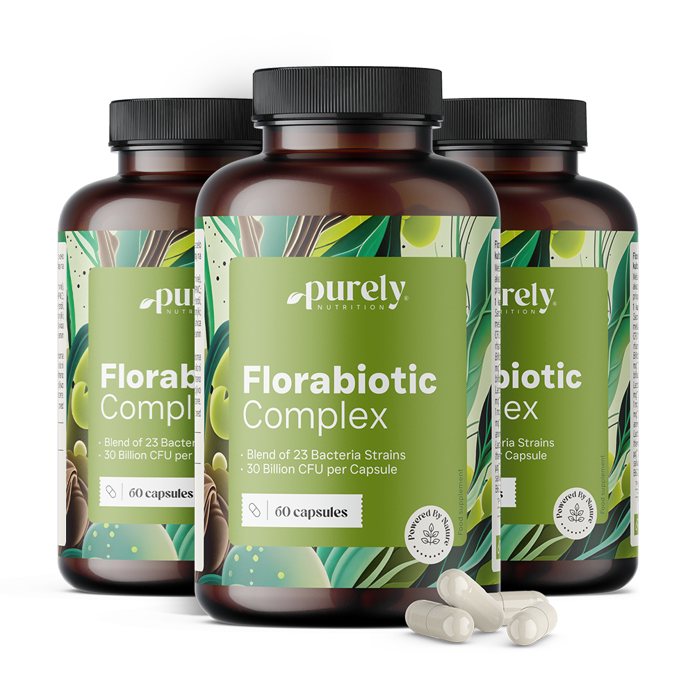 3x Florabiotic Complex – Symbiotic Formula with 30 Billion CFU, total 180 capsules